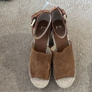 NEW! MARC FISHER ADALYN ESPADRILLE WEDGE SANDAL - SIZE 11